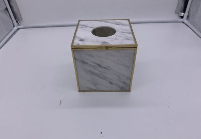 Tissue Boxs-Carrara White